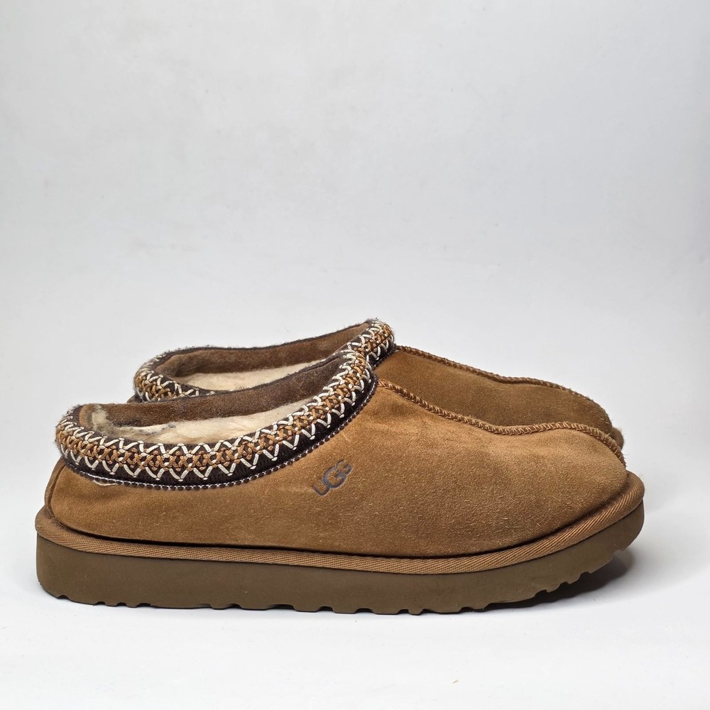 Ugg Tasman II Women's Slippers Size 8 EU 39 Chestnut Brown Suede Slip On Shoes